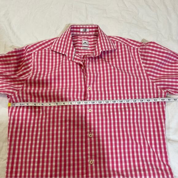 PETER MILLAR Seaside Men's Ocean Gingham Sport Shirt size M - Picture 6 of 8